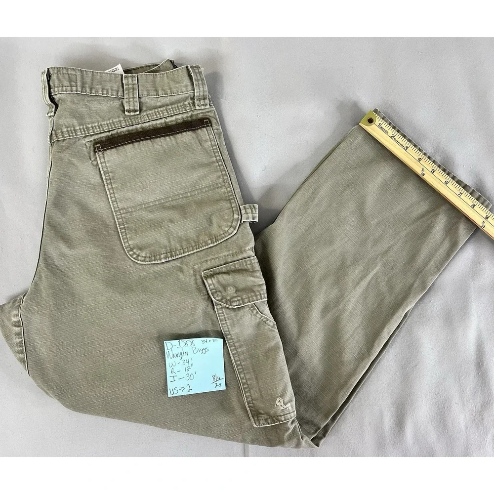 Wrangler RIGGS Workwear US‎ Men's 34x30 Ripstop Ranger Cargo Pants Y2K